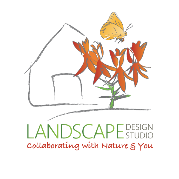 Stacked logo of Landscape Design Studio, LLC.